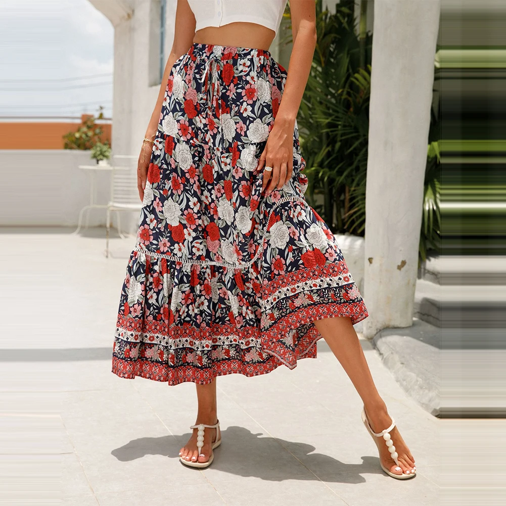 Unleash Your Inner With Vintage Floral Print Perfect For Any Occasion High Waist Flower Print Patchwork A-Line Long Skirts
Unleash Your Inner With Vintage Floral Print Perfect For Any Occasion High Waist Flower Print Patchwork A-Line Long Skirts