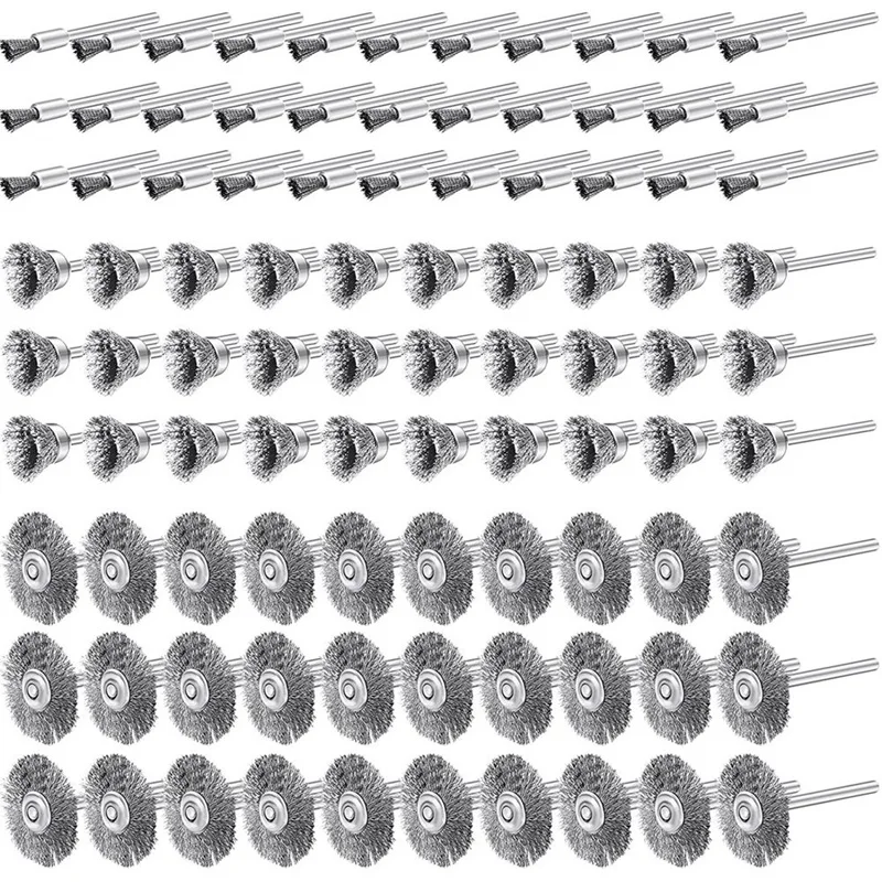 120 Pcs Wire Brushes Set, Stainless Steel Wire Wheels Pen Brushes Set Kit For Rust Polish Clean Stripping Sanding Tools
120 Pcs Wire Brushes Set, Stainless Steel Wire Wheels Pen Brushes Set Kit For Rust Polish Clean Stripping Sanding Tools