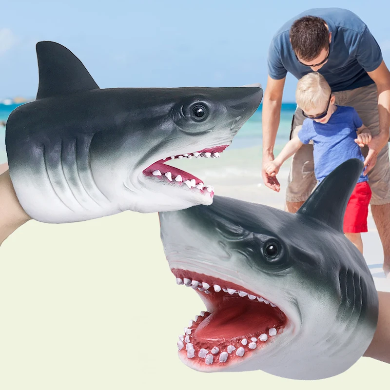 Children's Realistic Shark Hand Puppet Soft Plastic Mouth Free Deformation Toys Animal Head Gloves Kids Toys Funny Gift 
Children's Realistic Shark Hand Puppet Soft Plastic Mouth Free Deformation Toys Animal Head Gloves Kids Toys Funny Gift