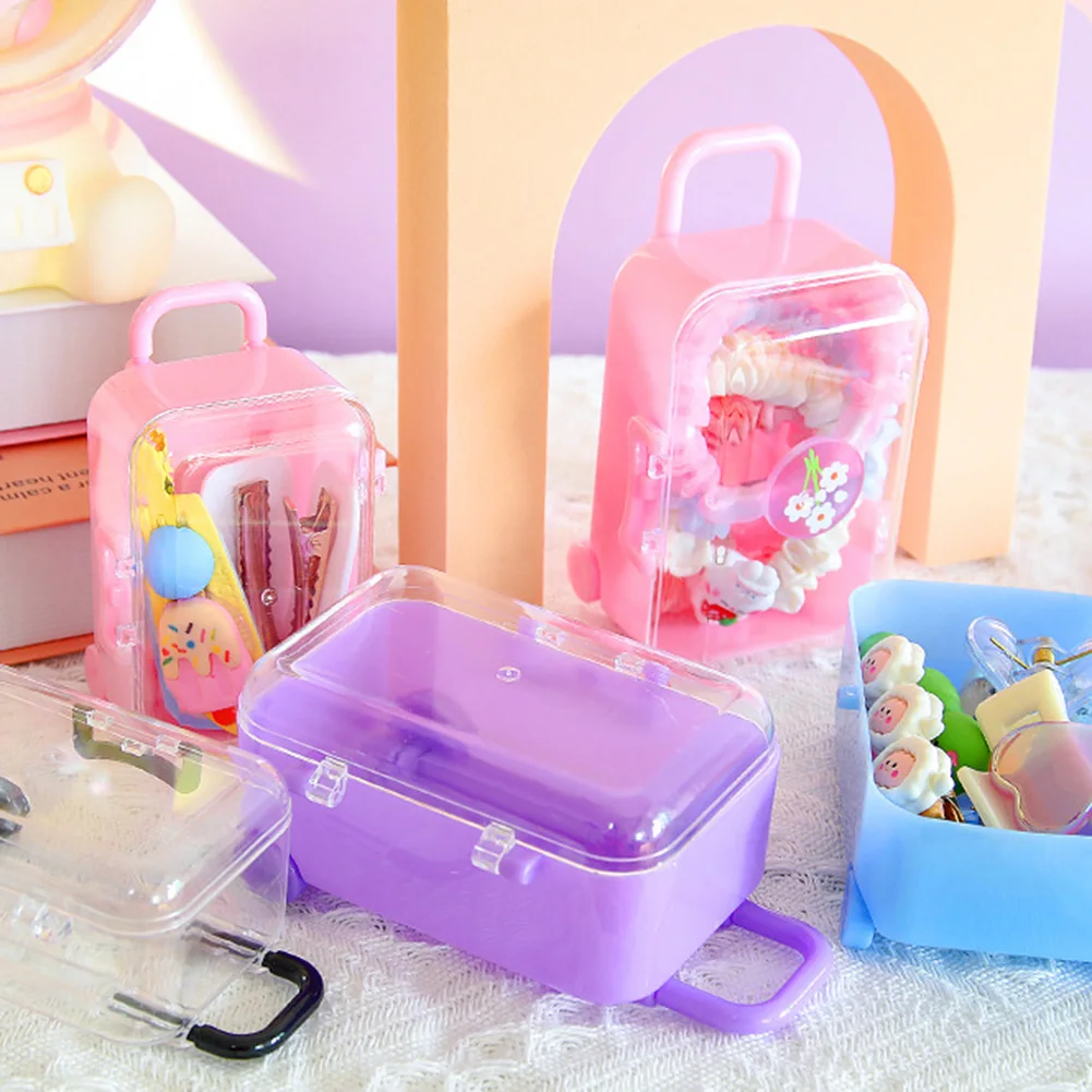 Storage Box Mini Transparent Easy Grip Non-slip Handle Space Saving Decorative Plastic Jewelry Candy Miniature Suitcase For Desk
Storage Box Mini Transparent Easy Grip Non-slip Handle Space Saving Decorative Plastic Jewelry Candy Miniature Suitcase For Desk
