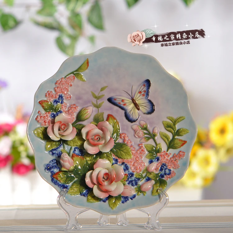 3D Champagne Rose Decorative Wall Dishes Porcelain Decorative Plates Home Decor Crafts Room Decoration Accessories Figurine
3D Champagne Rose Decorative Wall Dishes Porcelain Decorative Plates Home Decor Crafts Room Decoration Accessories Figurine
