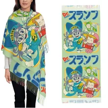 Womens Scarf With Tassel Arale Dr.Slump Long Super Soft Shawl And Wrap Funny Girl Daily Wear Pashmina Scarves