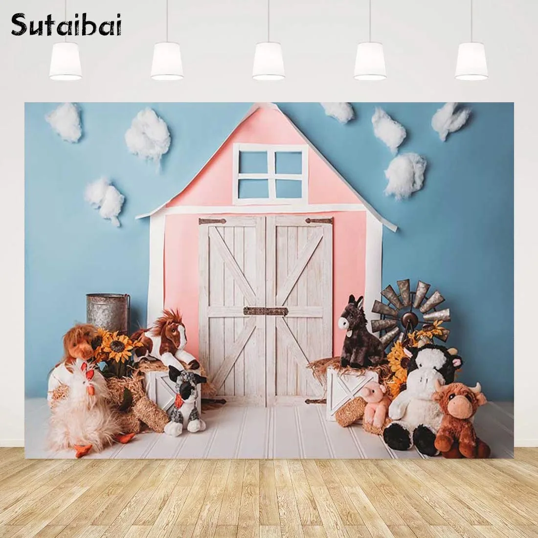 Pink Farm Animals Party Backdrop Children Birthday Background for Photography Wooden Farmhouse Cake Smash Decoration Supplies
Pink Farm Animals Party Backdrop Children Birthday Background for Photography Wooden Farmhouse Cake Smash Decoration Supplies