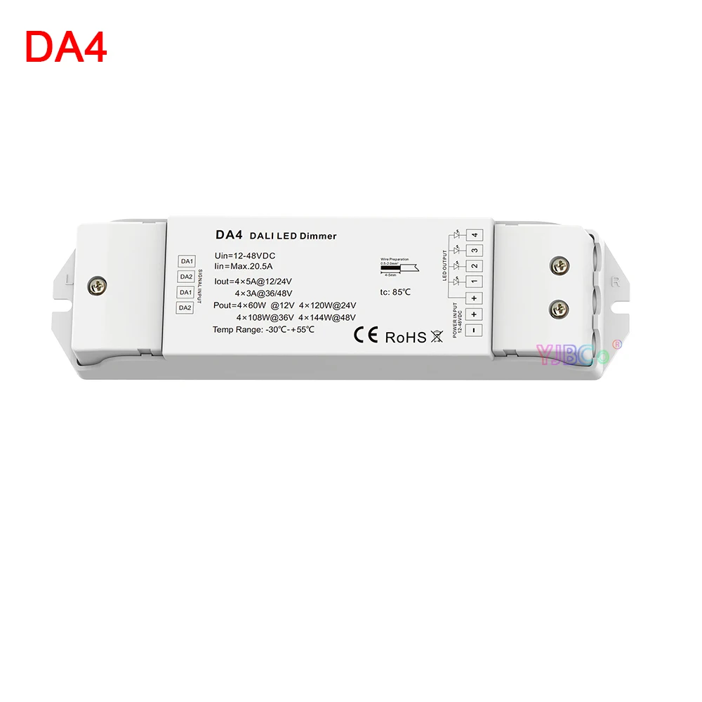1CH or 4 Channel DALI LED Dimmer monochrome 12V 24V DT6 Constant Voltage Dimmming Driver Single color LED Strip Light Controller
1CH or 4 Channel DALI LED Dimmer monochrome 12V 24V DT6 Constant Voltage Dimmming Driver Single color LED Strip Light Controller