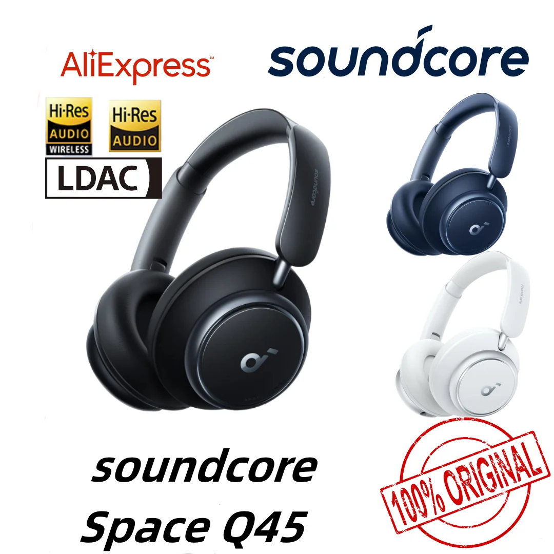 

soundcore by Anker Space Q45 Adaptive Noise Cancelling Headphones, Reduce Noise by Up to 98%, Ultra Long 50H Playtime,