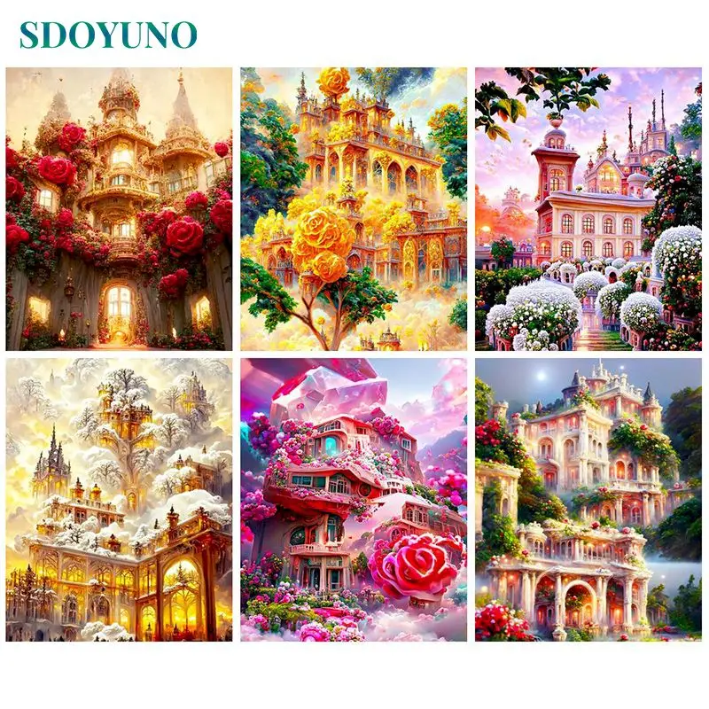 SDOYUNO Castle Painting By Numbers Kit Landscape DIY Oil Acrylic On Canvas Adult Set Coloring By Number Art Picture Decoration
SDOYUNO Castle Painting By Numbers Kit Landscape DIY Oil Acrylic On Canvas Adult Set Coloring By Number Art Picture Decoration