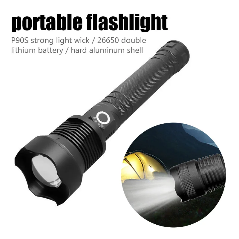 Самый мощный фонарик xhp50.3, 5 режимов, светодиодный фонарик с зумом и Usb, аккумулятор Xhp50 18650 или 26650, лучший походный уличный фонарь
Самый мощный фонарик xhp50.3, 5 режимов, светодиодный фонарик с зумом и Usb, аккумулятор Xhp50 18650 или 26650, лучший походный уличный фонарь