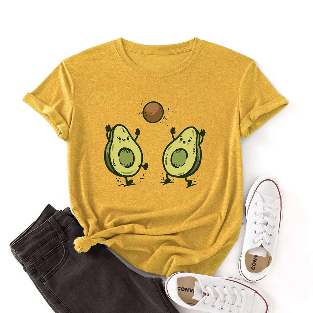Woman Short Sleeve Colored Graphic Tees Summer T-Shirt Female Tops Shirts for Women Funny Fruit Avocado Healthy Food
Woman Short Sleeve Colored Graphic Tees Summer T-Shirt Female Tops Shirts for Women Funny Fruit Avocado Healthy Food