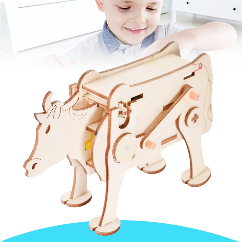 STEM Toys Wood Cow DIY Assembling Model Material Kit Students Educational Science Experiment Technology Puzzle Toys for Children
STEM Toys Wood Cow DIY Assembling Model Material Kit Students Educational Science Experiment Technology Puzzle Toys for Children