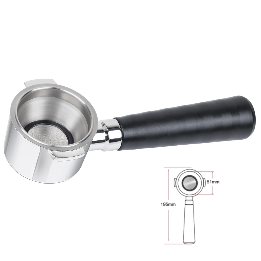 Для кофемашины Delonghi, эспрессо, без дна, портативный фильтр 51 мм с 2 ушками, фильтр с корзиной с фильтром, аксессуары Delonghi 
Для кофемашины Delonghi, эспрессо, без дна, портативный фильтр 51 мм с 2 ушками, фильтр с корзиной с фильтром, аксессуары Delonghi