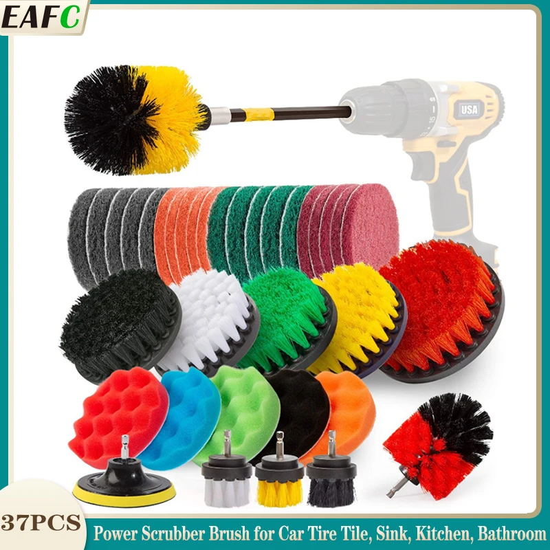 EAFC Electric Drill Brush Attachment Kit Brush Nylon Round Cleaning Brush for Car Tire Carpet Glass Bathroom Cleaning Tool
EAFC Electric Drill Brush Attachment Kit Brush Nylon Round Cleaning Brush for Car Tire Carpet Glass Bathroom Cleaning Tool