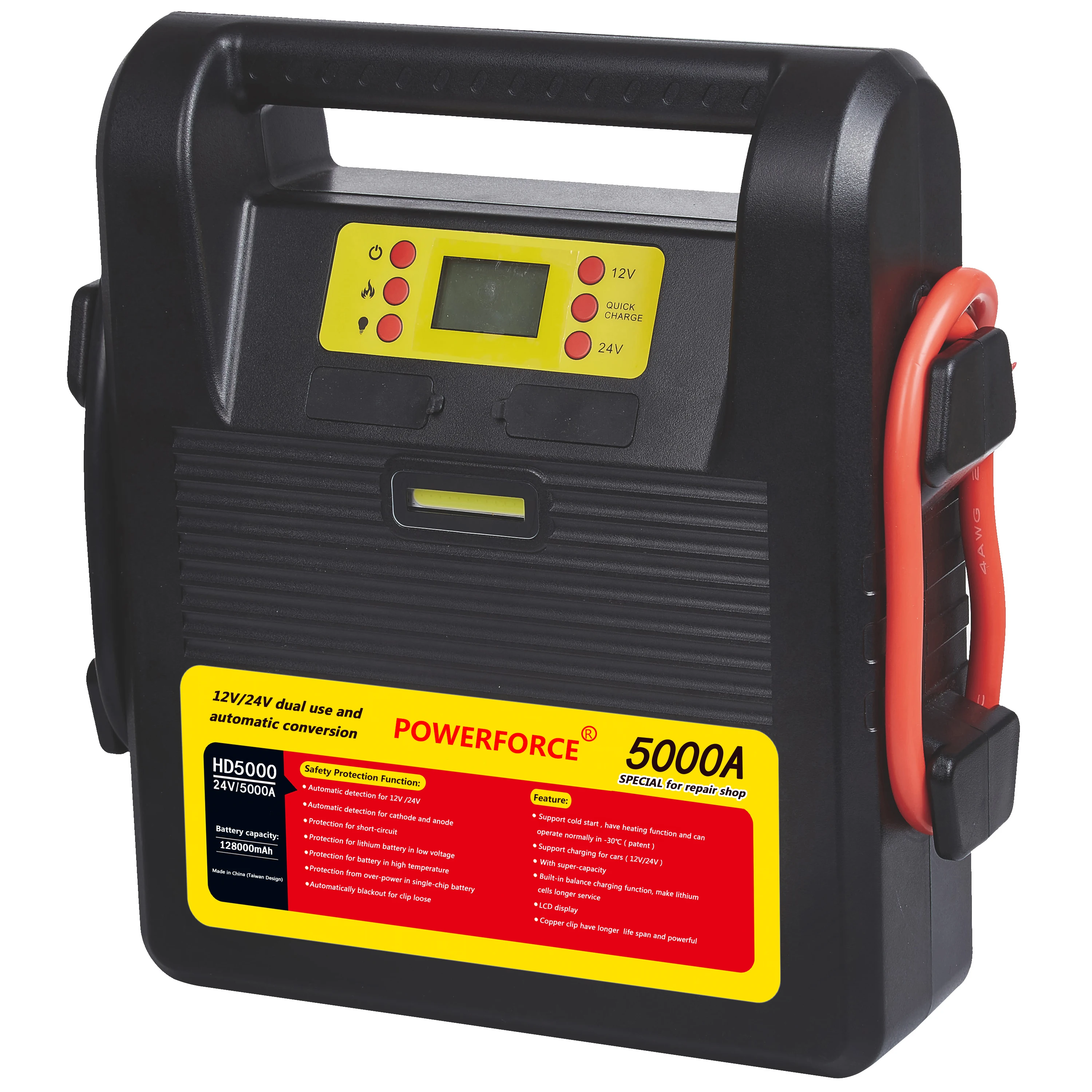 Heavy duty HD 5000 128000 mah peak 5000 A jump starter booster 12V 24V Truck Booster fast charging 5000amp 6000amp
Heavy duty HD 5000 128000 mah peak 5000 A jump starter booster 12V 24V Truck Booster fast charging 5000amp 6000amp