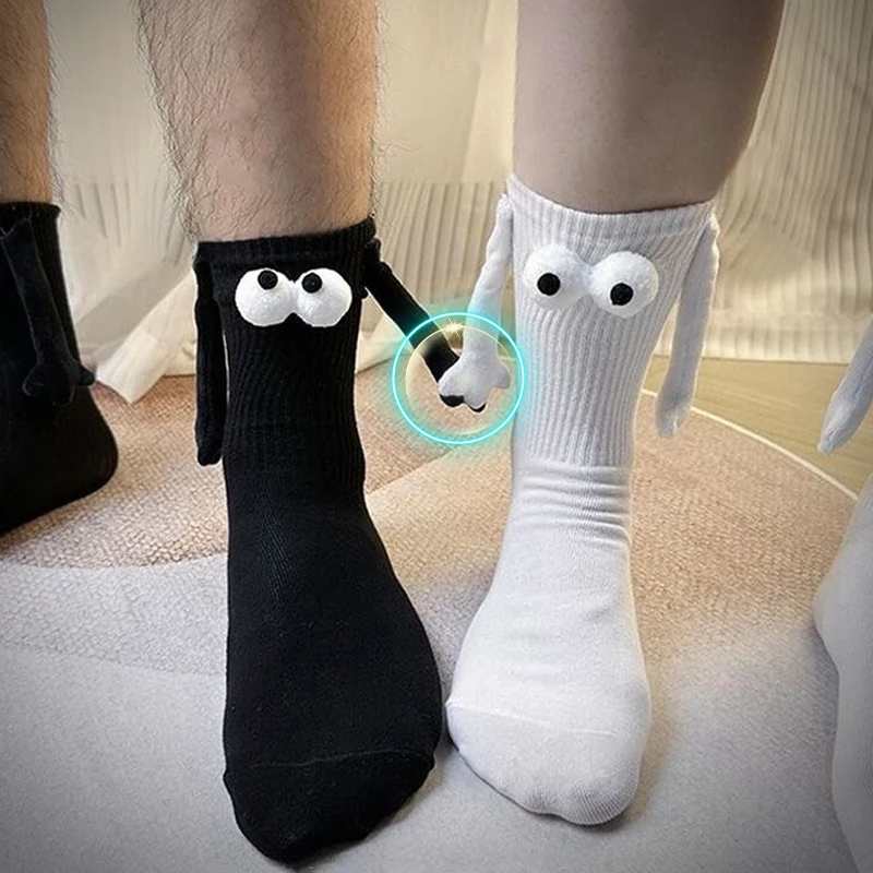 Funny Cartoon Big Eyes Socks Couple Magnetic Holding Hand Long Stockings Women Men Comfortable 3D Doll Sports Mid Tube Socks
Funny Cartoon Big Eyes Socks Couple Magnetic Holding Hand Long Stockings Women Men Comfortable 3D Doll Sports Mid Tube Socks