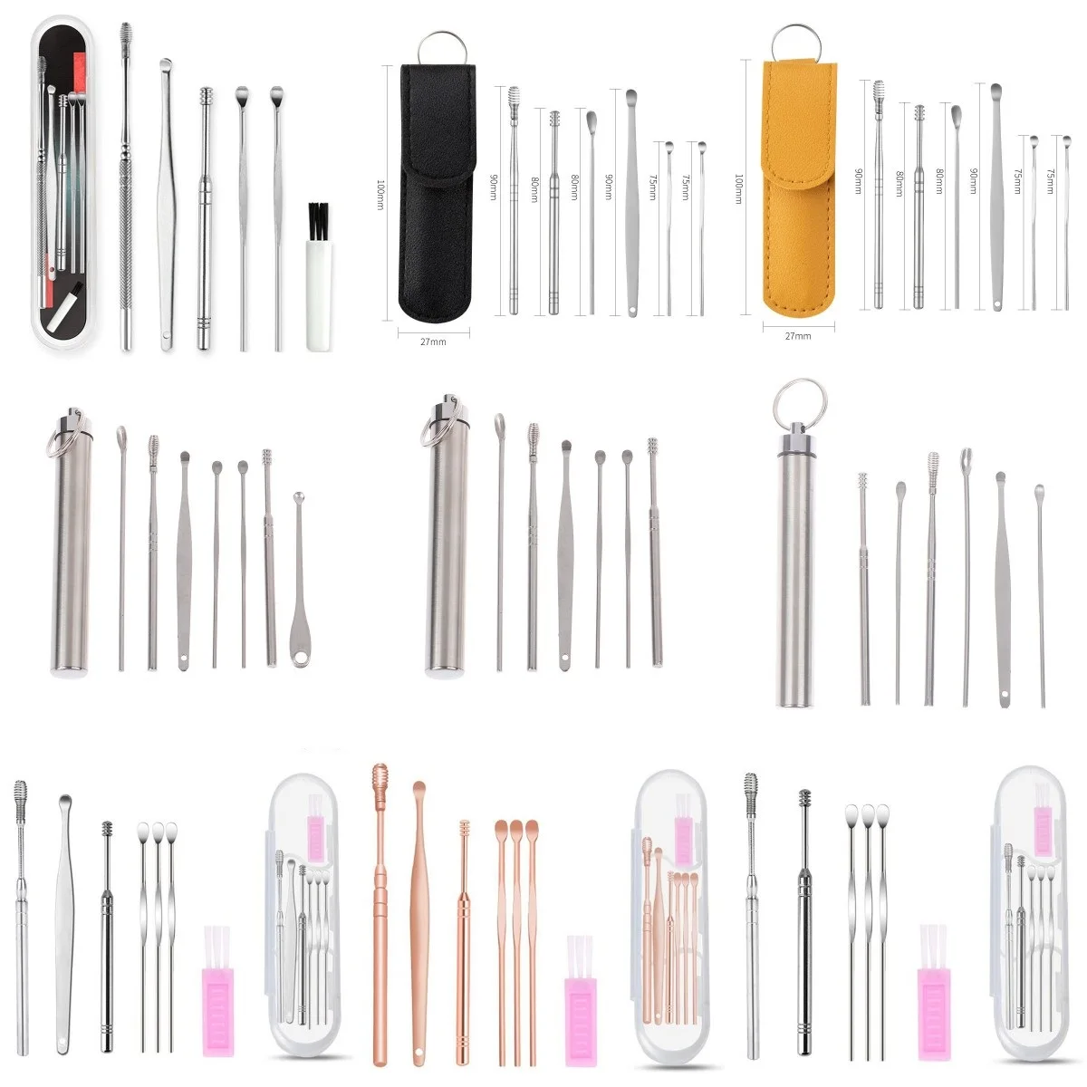 6/7pcs/set Ear Cleaner Wax Removal Tool Earpick Sticks Earwax Remover Curette Ear Pick Cleaning Ear Cleanser Spoon For Ear Care
6/7pcs/set Ear Cleaner Wax Removal Tool Earpick Sticks Earwax Remover Curette Ear Pick Cleaning Ear Cleanser Spoon For Ear Care