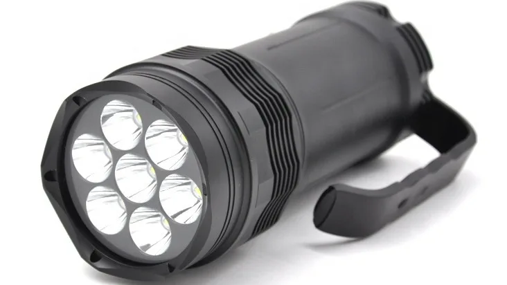 Professional Underwater 100M Dive Flashlight Most Powerful Handheld Scuba Lamp Rechargeable 7 Led Diving Light
Professional Underwater 100M Dive Flashlight Most Powerful Handheld Scuba Lamp Rechargeable 7 Led Diving Light