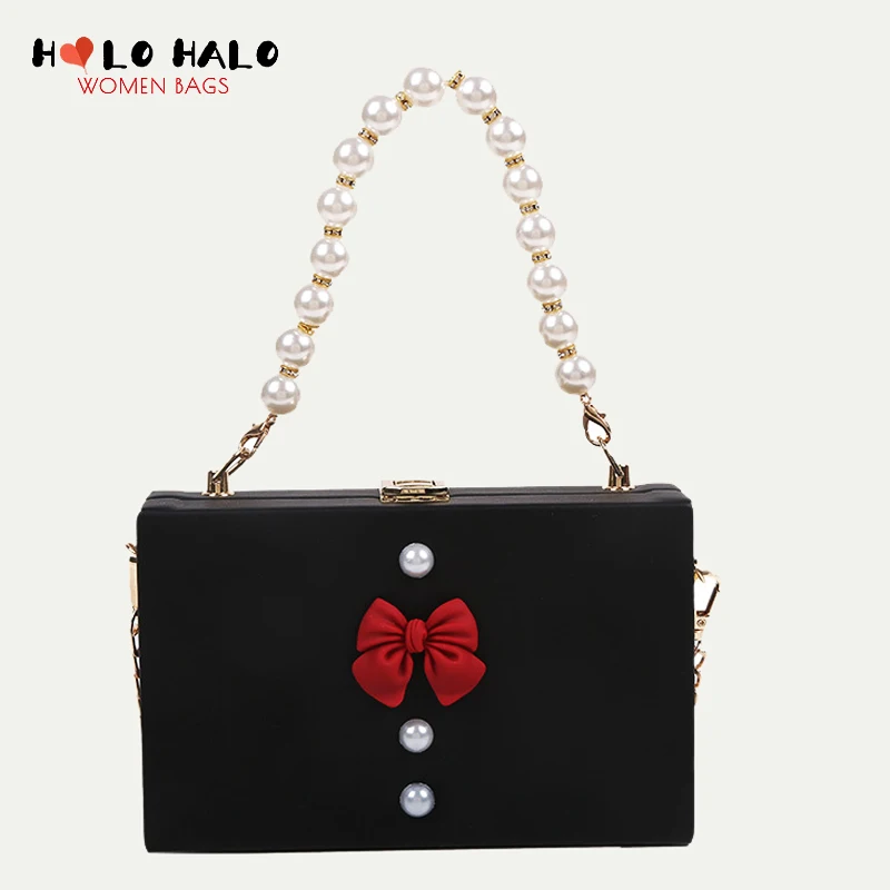 Cute Girly Bow Acrylic Crossbody Bag Female Pearl Chain Evening Clutch Bag Fashion Ladies Solid Color High Quality Shoulder Bag
Cute Girly Bow Acrylic Crossbody Bag Female Pearl Chain Evening Clutch Bag Fashion Ladies Solid Color High Quality Shoulder Bag