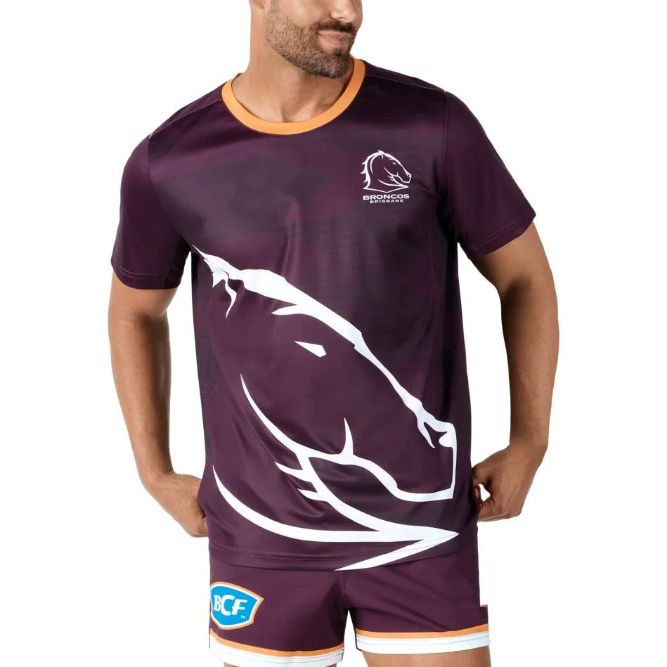 

2024 Brisbane Broncos Home Rugby Jersey 2023/2024 MENS RUN OUT TEE Indigenous MENS ANZAC TRAINING JERSEY size S----5XL