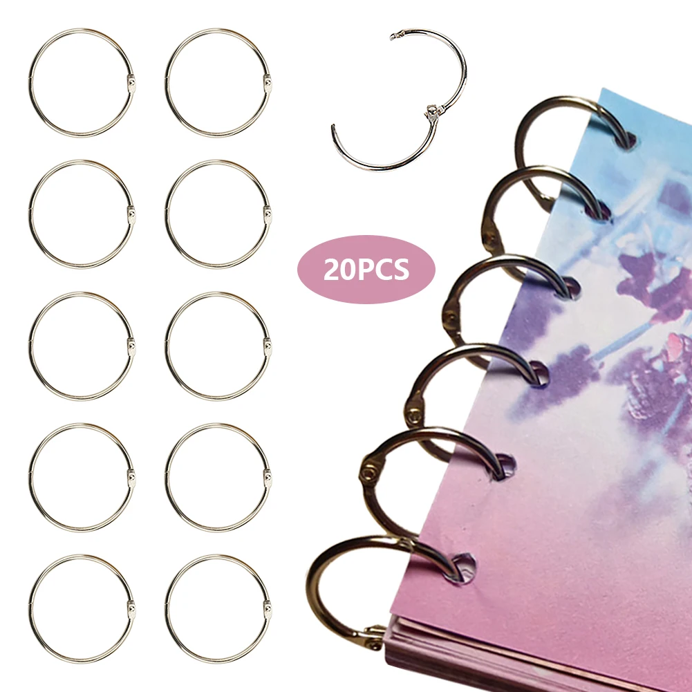 20pcs Loose Leaf Ring Accessories Book Binder Clip 38mm Keychain Hoops DIY Opening Scrapbook Index Card Office Album Iron
20pcs Loose Leaf Ring Accessories Book Binder Clip 38mm Keychain Hoops DIY Opening Scrapbook Index Card Office Album Iron