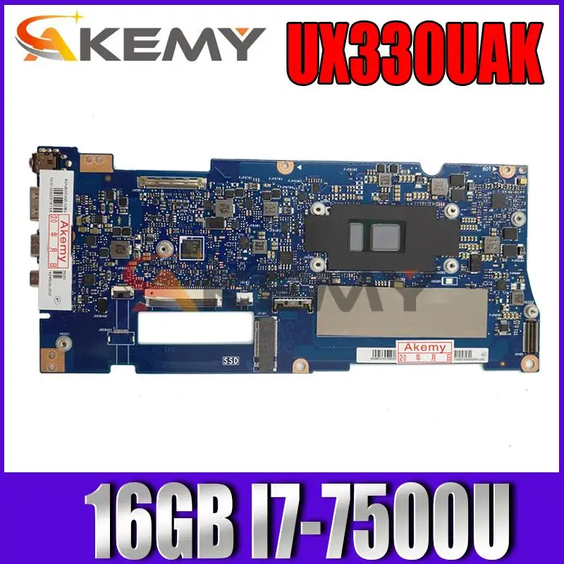 

UX330UAK notebook mainboard zenbook UX330UAK UX330UA UX330U U3000U 16GB I7-7500U for asus laptop motherboard
