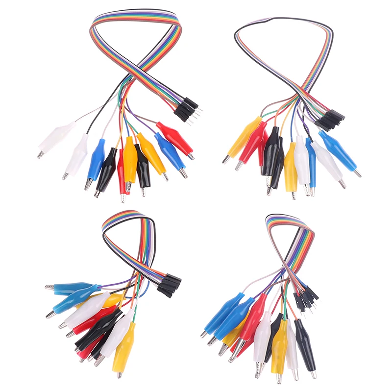 10Pin Double-end Alligator Clips jump Wire Male Female Crocodile Clip Test Lead Jumper Wire Line Cable DIY Connection
10Pin Double-end Alligator Clips jump Wire Male Female Crocodile Clip Test Lead Jumper Wire Line Cable DIY Connection