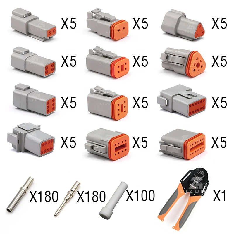 LIZONE 2 3 4 6 8 12 Way customize kit In Stock Deutsch DT Wire Connector With Plug Solid Barrel Crimping Tool 0460-202-16141
LIZONE 2 3 4 6 8 12 Way customize kit In Stock Deutsch DT Wire Connector With Plug Solid Barrel Crimping Tool 0460-202-16141