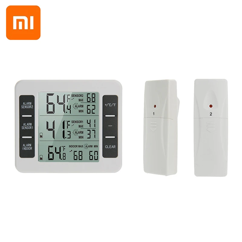 Xiaomi Wireless Indoor Outdoor Digital Thermometer Electronic Refrigerator Thermometer Temperature Measuring Device with C/F 
Xiaomi Wireless Indoor Outdoor Digital Thermometer Electronic Refrigerator Thermometer Temperature Measuring Device with C/F