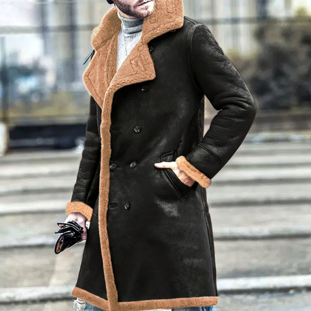 Trench Coat Men Jackets Autumn Winter Long Sleeve Outwear Regular Solid Color Suede Winter Warm Double Breasted
Trench Coat Men Jackets Autumn Winter Long Sleeve Outwear Regular Solid Color Suede Winter Warm Double Breasted