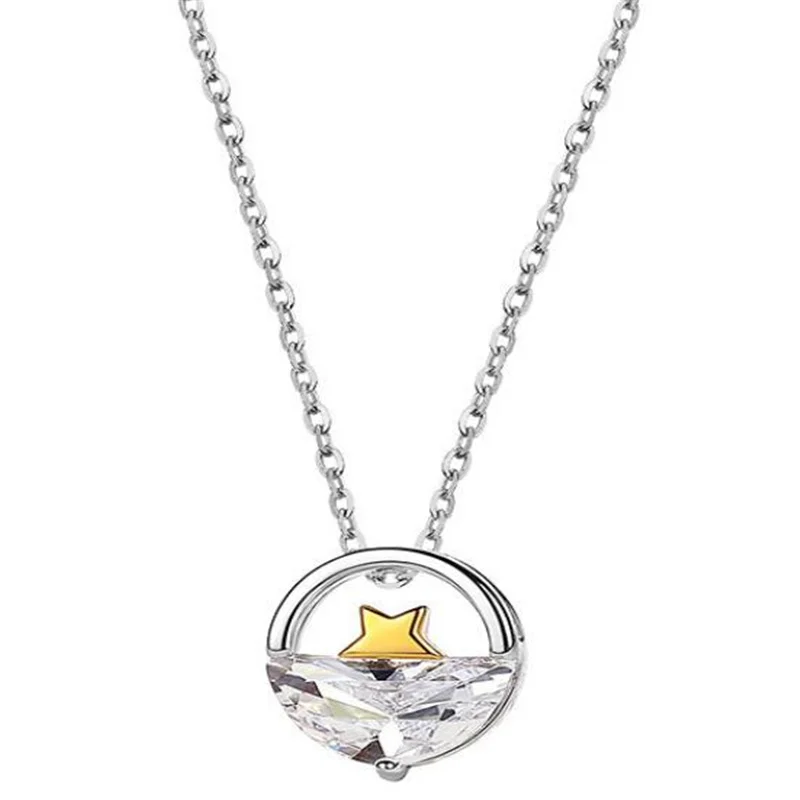 New Shiny Crystal Star Pendant Necklace Silver Color Clavicle Chain Necklace for Women Fashion Birthday Party Gift Jewelry
New Shiny Crystal Star Pendant Necklace Silver Color Clavicle Chain Necklace for Women Fashion Birthday Party Gift Jewelry