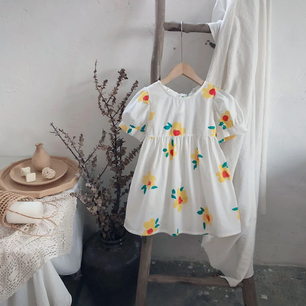Casual Flowers Girls Dresses New Summer Sweet Kids Floral Print Cotton Dress Clothes Costume 2-7 Year Children Clothing Vestidos
Casual Flowers Girls Dresses New Summer Sweet Kids Floral Print Cotton Dress Clothes Costume 2-7 Year Children Clothing Vestidos