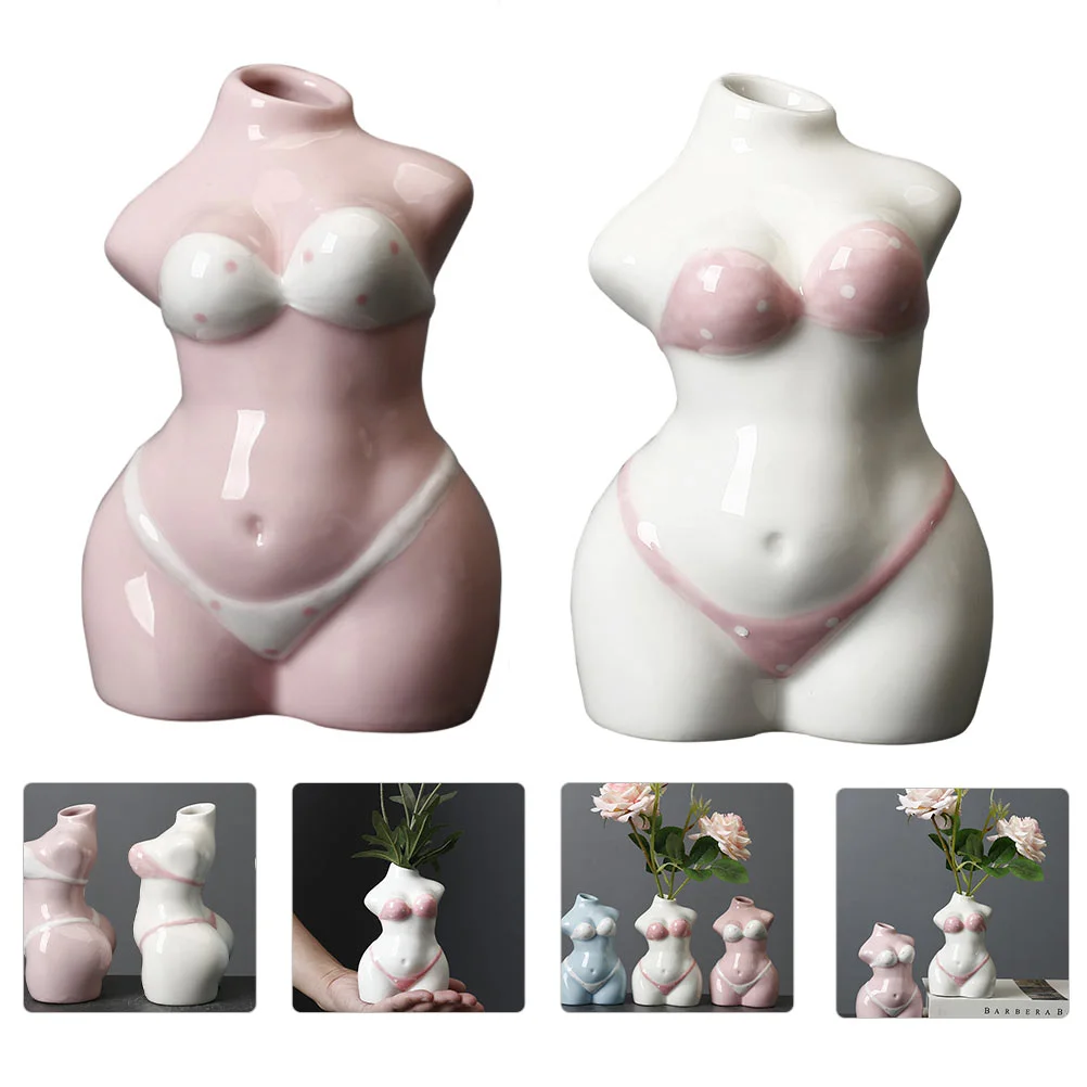 2pcs Durable Delicate Plants Container Simple Style Vase Creative Flower Vase Desktop Ceramic Vase
2pcs Durable Delicate Plants Container Simple Style Vase Creative Flower Vase Desktop Ceramic Vase