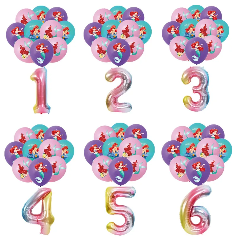 19pcs Mermaid Ariel Latex Balloons Girl Birthday Banners Baby Shower Mermaid Cake Topper 32in Number Foil Balloon Decor Supplies
19pcs Mermaid Ariel Latex Balloons Girl Birthday Banners Baby Shower Mermaid Cake Topper 32in Number Foil Balloon Decor Supplies