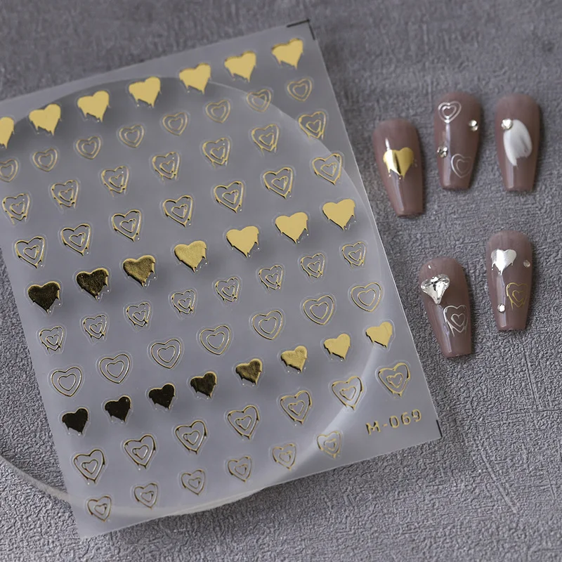 Punk Gold Sliver Love Heart Sun Moon Star 3D Self Adhesive Nail Art Sticker Bronzing Metallic Gloss Manicure Decal Makeup Woman
Punk Gold Sliver Love Heart Sun Moon Star 3D Self Adhesive Nail Art Sticker Bronzing Metallic Gloss Manicure Decal Makeup Woman