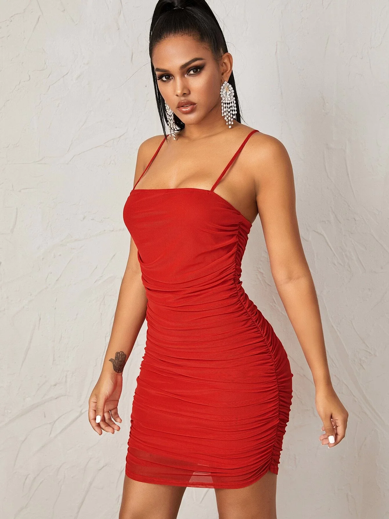 New in Ruched Mesh Bodycon Cami Mini Dress y2k vestidos de mujer dress dresses for women 2022 stitch vestidos ropa mujer envio
New in Ruched Mesh Bodycon Cami Mini Dress y2k vestidos de mujer dress dresses for women 2022 stitch vestidos ropa mujer envio