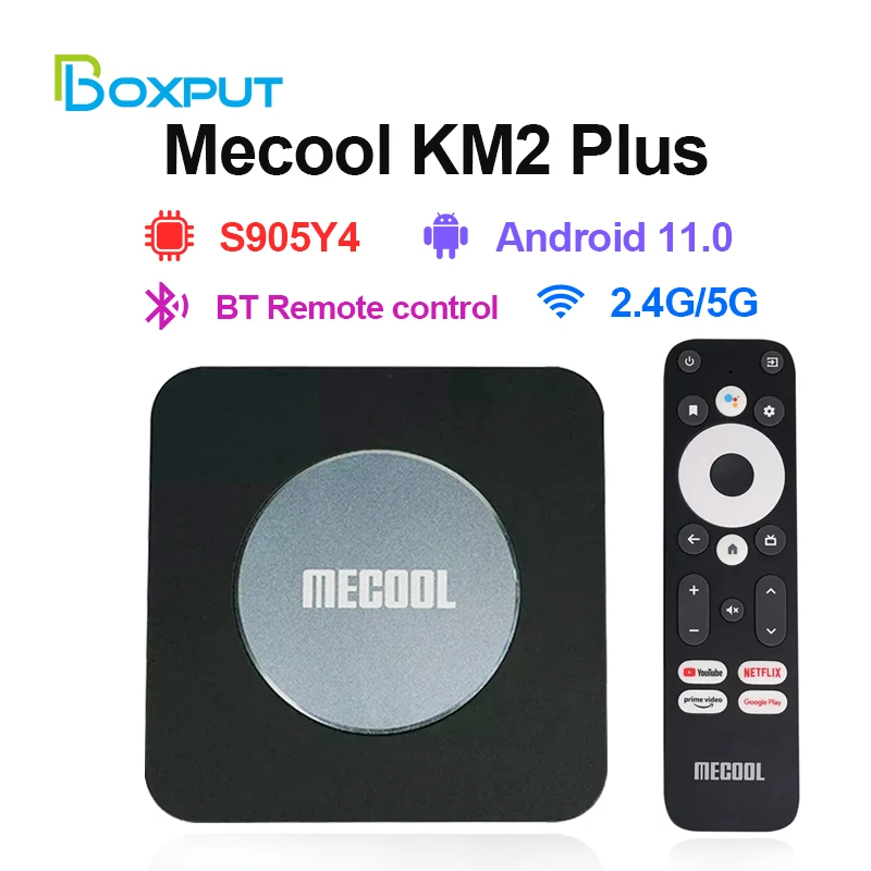 

Mecool KM2 Plus Upgrade Android 11 Smart TV Box S905X4 DDR4 2GB 16GB 4K HDR 10+ 2.4G & 5G WiFi Home Media Player Set Top Box