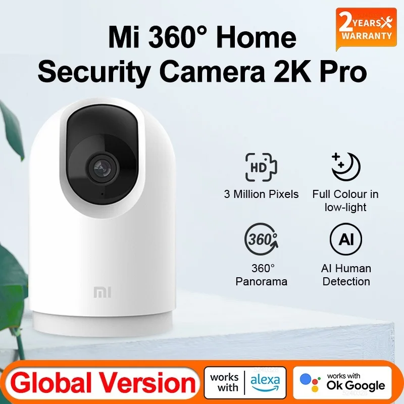 

Новая семейная камера видеонаблюдения с углом обзора 360 °, 2K Pro, 1296p HD, Wi-Fi, функция ночного видения