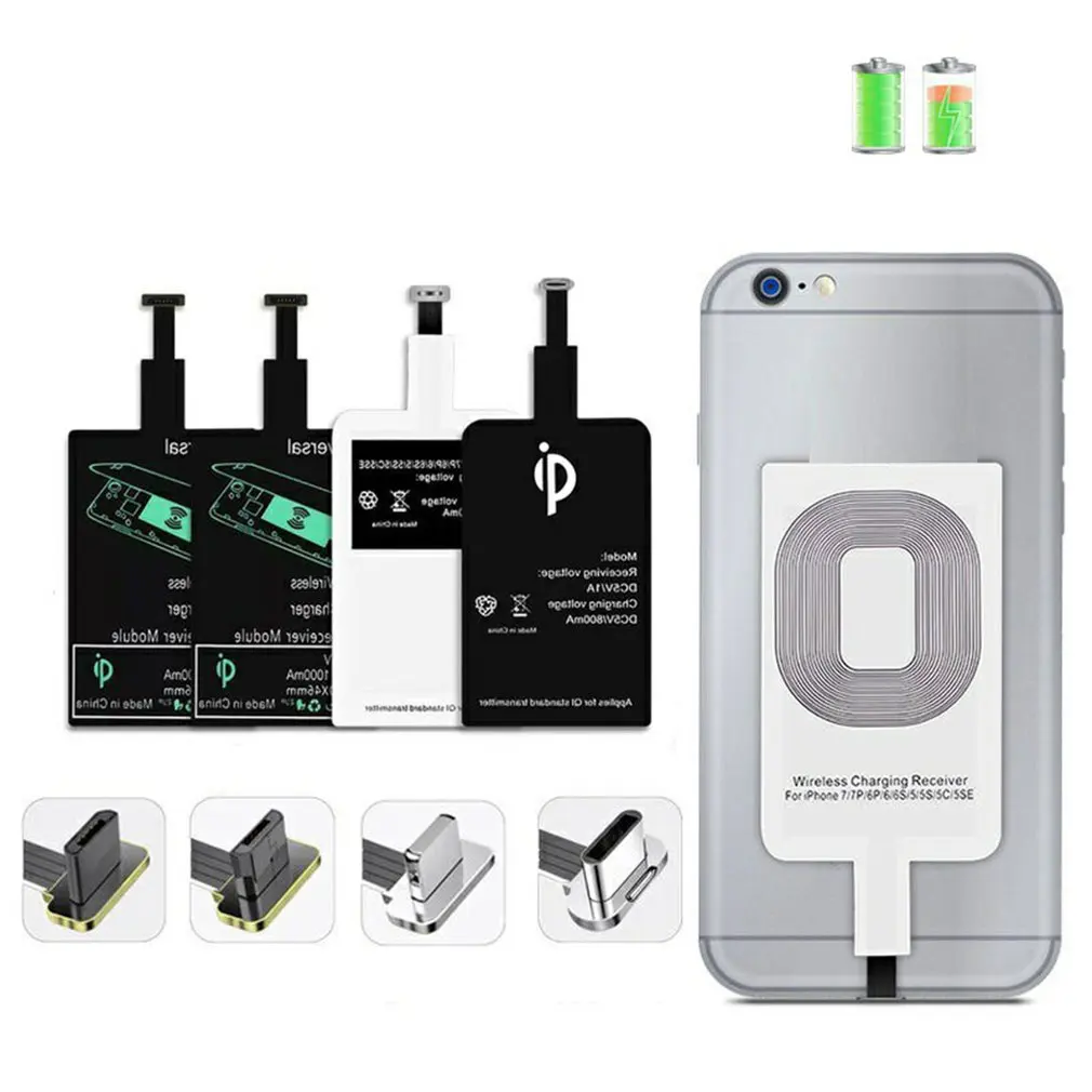 Qi Wireless Charger Receiver Universal Charging Adapter Support LED Micro USB Type C For iPhone 5 6 7 Android Induction Receiver
Qi Wireless Charger Receiver Universal Charging Adapter Support LED Micro USB Type C For iPhone 5 6 7 Android Induction Receiver