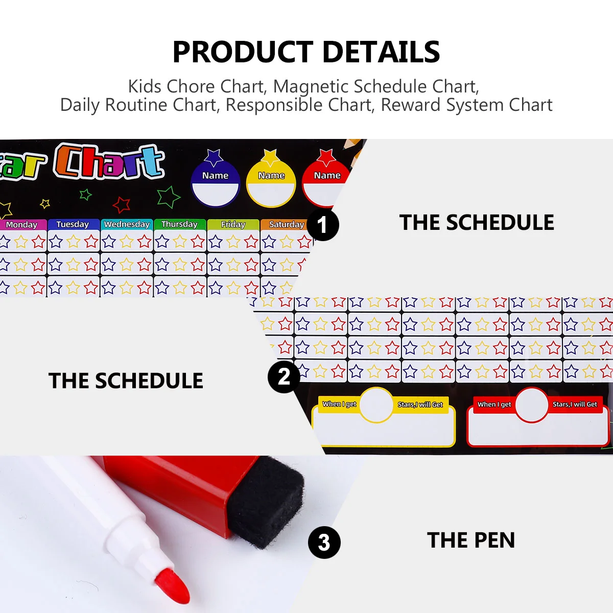 Schedules Responsible Chart TO-Do-List Planner Magnetic Refrigerator Chalkboard Kids Chore
Schedules Responsible Chart TO-Do-List Planner Magnetic Refrigerator Chalkboard Kids Chore