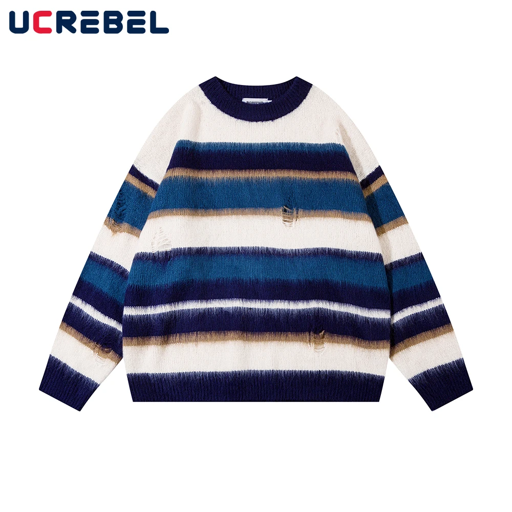 Мужской трикотажный свитер с контрастными панелями, Повседневный пуловер оверсайз с длинным рукавом и круглым вырезом в стиле High Street
Мужской трикотажный свитер с контрастными панелями, Повседневный пуловер оверсайз с длинным рукавом и круглым вырезом в стиле High Street