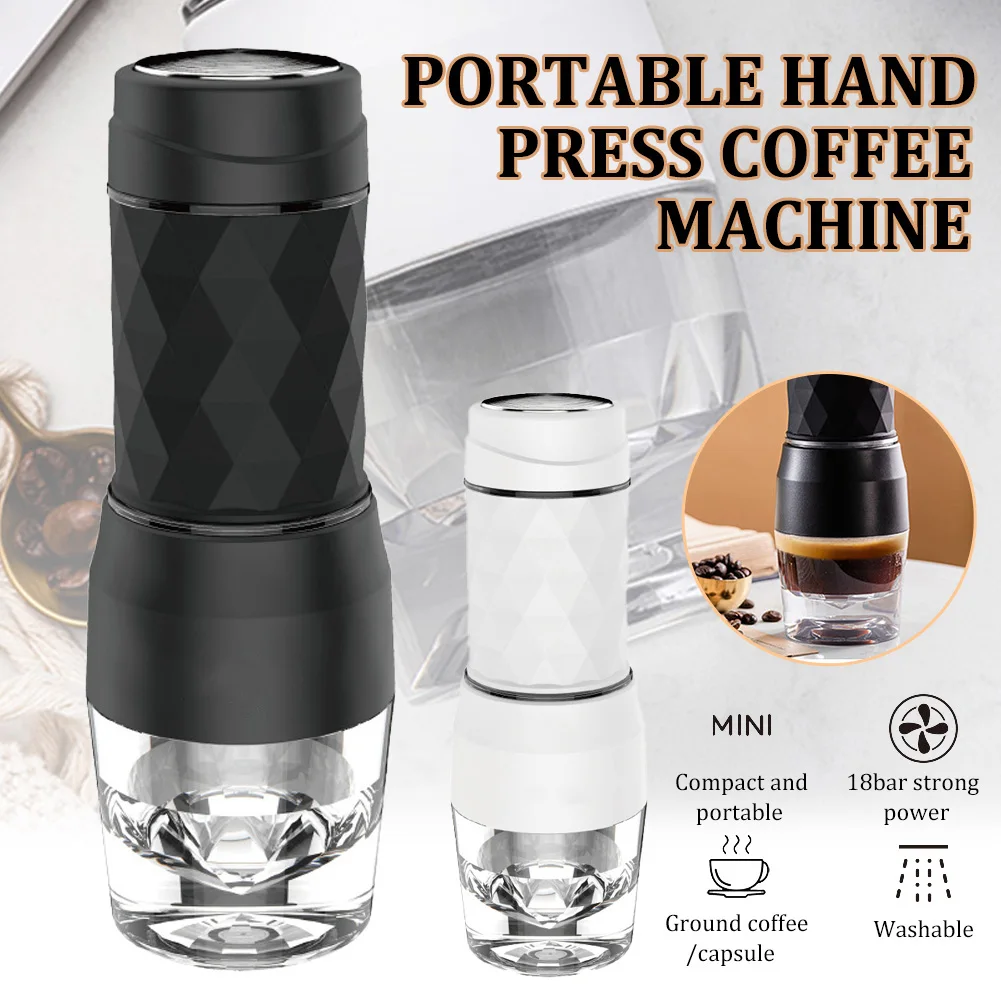 Portable Espresso Machine Manual Coffee Maker For Ground Coffee/Capsule 18Bar Coffee Brewer For Home Travel Hiking Picnic
Portable Espresso Machine Manual Coffee Maker For Ground Coffee/Capsule 18Bar Coffee Brewer For Home Travel Hiking Picnic