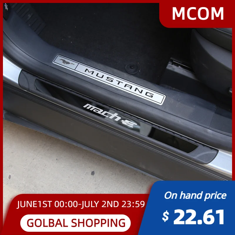 Mcom Exterior Door Sill Strips For Ford Mustang Mach-e 2021 2022 Car Interior Sticker Door Step Protection Sticker
Mcom Exterior Door Sill Strips For Ford Mustang Mach-e 2021 2022 Car Interior Sticker Door Step Protection Sticker