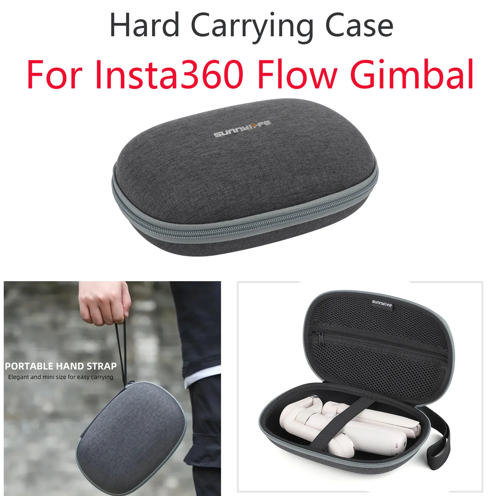 

Hard Carrying Case for Insta360 Flow - AI-Powered Smartphone Stabilizer Gimbal Accessory Travel Portable Protective Storage Bag