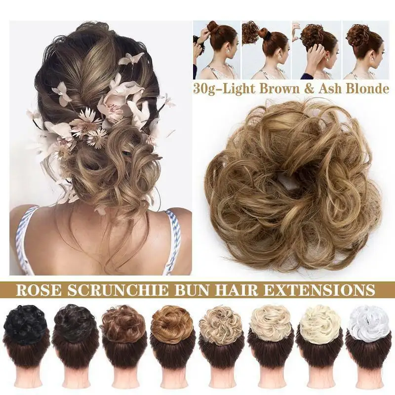 Silky 40g Synthetic Elastic Hair Scrunchie Curly Chignons Hair Rope Natural Fake Hair Bun Curly Bun for Girl
Silky 40g Synthetic Elastic Hair Scrunchie Curly Chignons Hair Rope Natural Fake Hair Bun Curly Bun for Girl