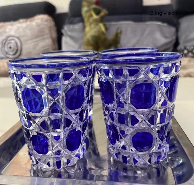 Creative Plaid Whisky Glass European-style Light Luxury Water Glass Hand-carved Carved Retro Court Colored Glass
Creative Plaid Whisky Glass European-style Light Luxury Water Glass Hand-carved Carved Retro Court Colored Glass