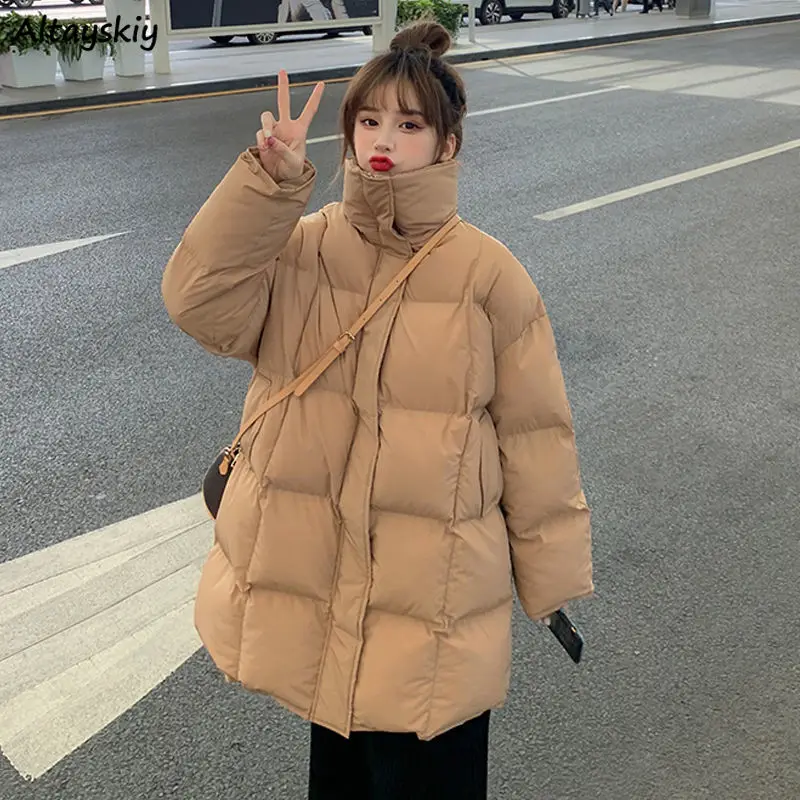 Winter New Arrival Student Parkas Women Stand Collar All-match Solid Trendy Chic Streetwear Casual Loose Preppy Style Coat Soft
Winter New Arrival Student Parkas Women Stand Collar All-match Solid Trendy Chic Streetwear Casual Loose Preppy Style Coat Soft