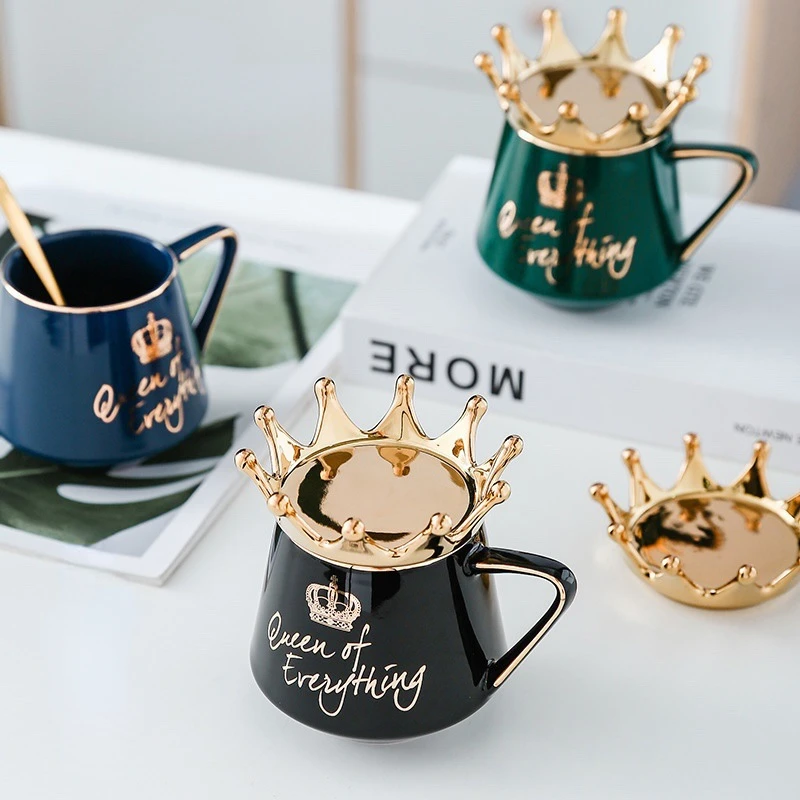 Creative Nordic Style Crown Ceramic Cup Gift Mug Office Couple Coffee Coffee Cup with Lid Mug Gift for Girlfriend's Wife
Creative Nordic Style Crown Ceramic Cup Gift Mug Office Couple Coffee Coffee Cup with Lid Mug Gift for Girlfriend's Wife