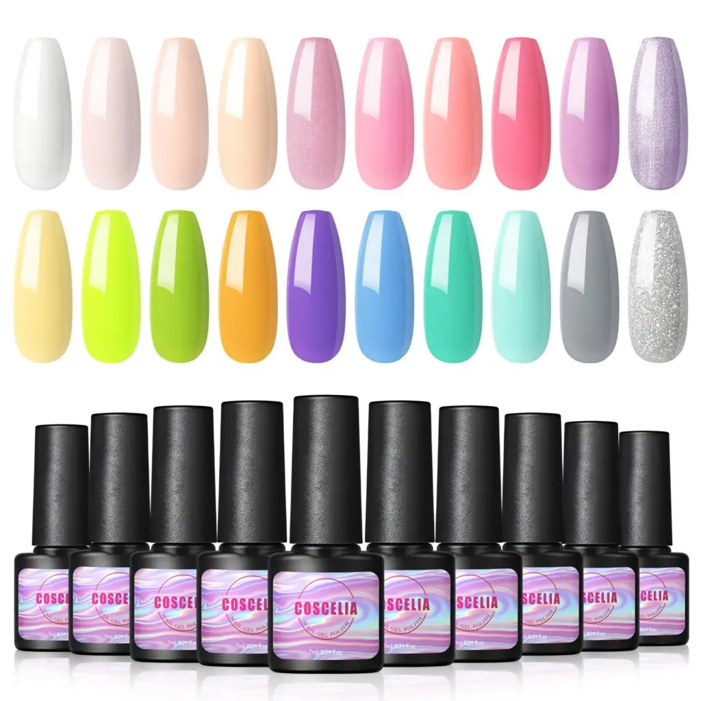 COSCELIA 20pc Gel Nail Polish Manicure Set Nail Art Lacquer Soak Off UV LED Semi Permanent Gel Varnishes Need Base Top Coat Set
COSCELIA 20pc Gel Nail Polish Manicure Set Nail Art Lacquer Soak Off UV LED Semi Permanent Gel Varnishes Need Base Top Coat Set