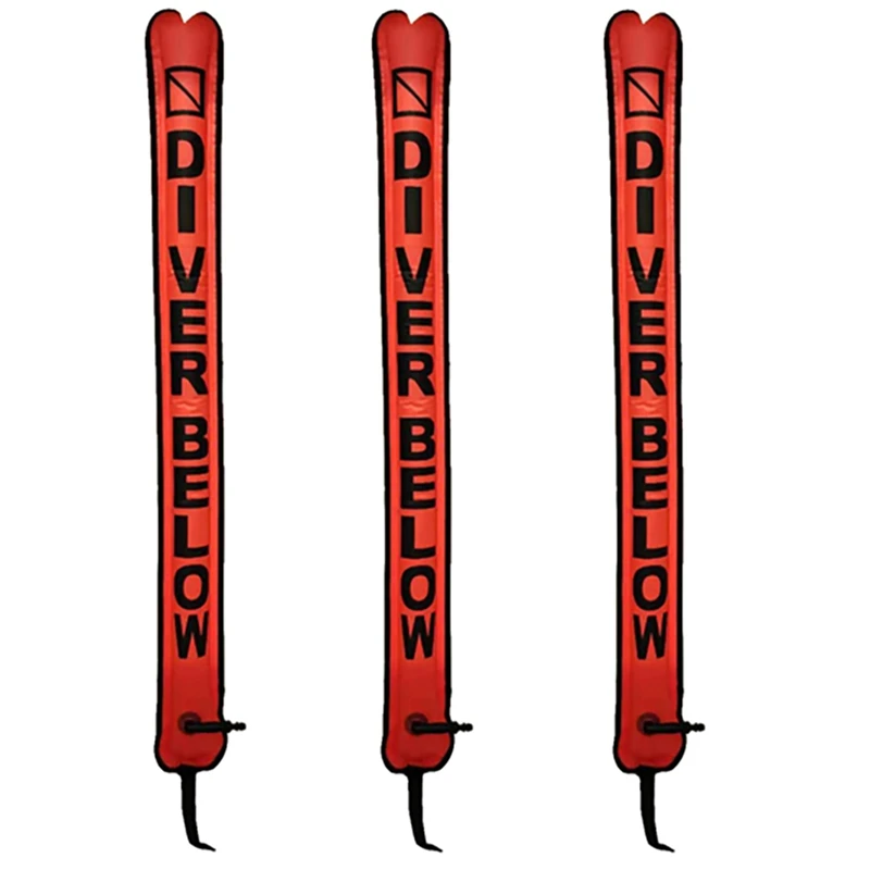 3Pcs 115Cm Scuba Diving Surface Marker Buoy Signal Tube Sausage SMB Gear For Underwater Diving Snorkeling Red 
3Pcs 115Cm Scuba Diving Surface Marker Buoy Signal Tube Sausage SMB Gear For Underwater Diving Snorkeling Red