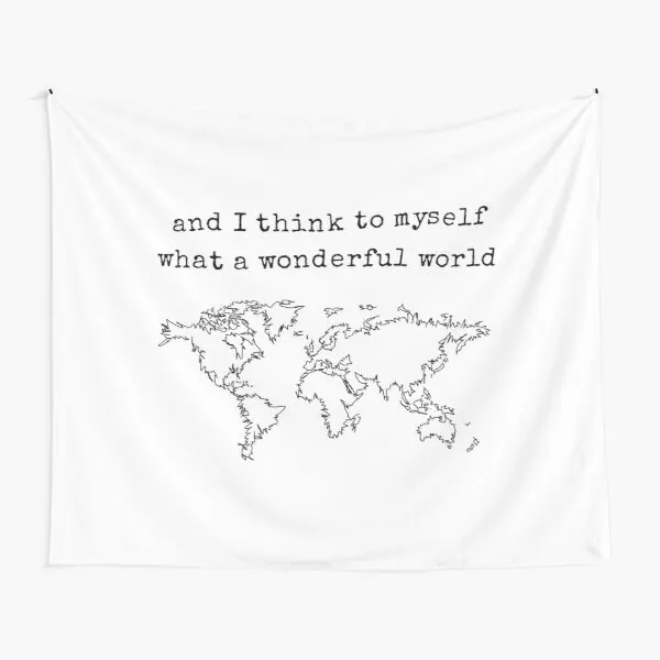 

Wonderful World Tapestry Art Wall Home Yoga Living Decoration Room Bedroom Printed Blanket Colored Mat Hanging Bedspread Travel