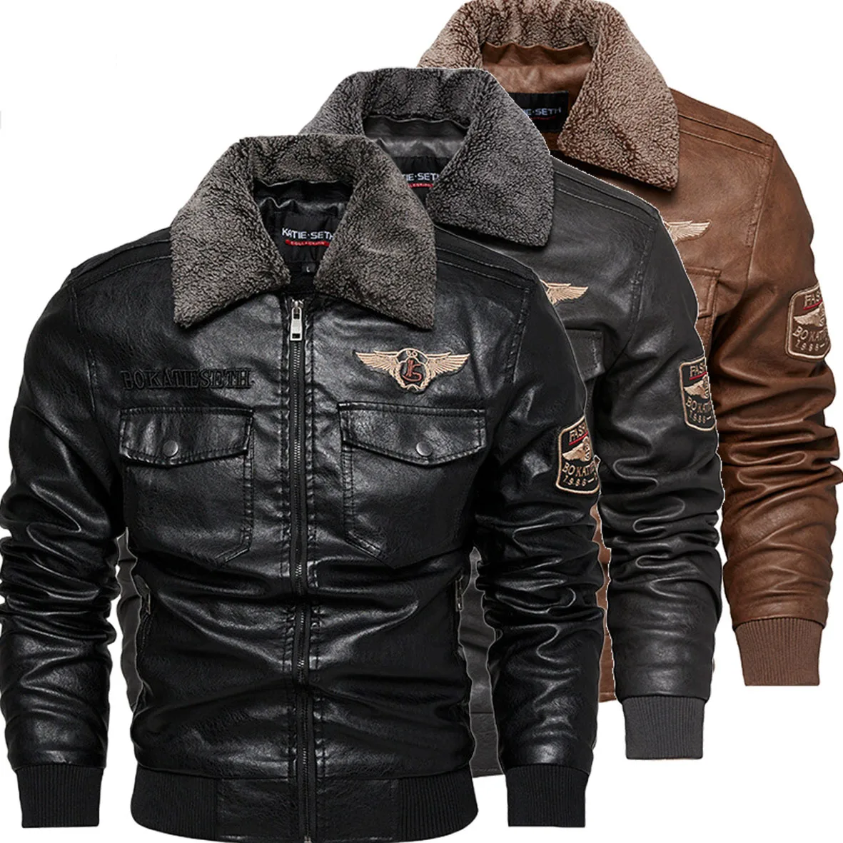 Men's jacket autumn and winter style plus velvet warm pu large size leather jacket 2022 new
Men's jacket autumn and winter style plus velvet warm pu large size leather jacket 2022 new
