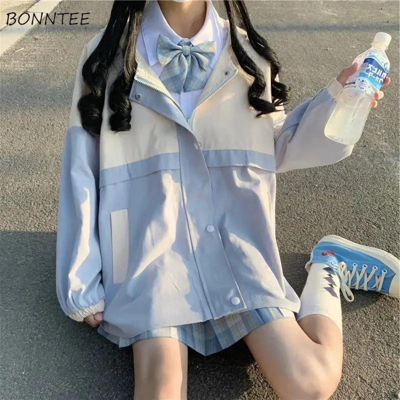 Jackets Women Patchwork Thicken Full Sleeve Loose Hooded Preppy Style Harajuku Streetwear 3XL Coats Students Outwear Kawaii Ins
Jackets Women Patchwork Thicken Full Sleeve Loose Hooded Preppy Style Harajuku Streetwear 3XL Coats Students Outwear Kawaii Ins